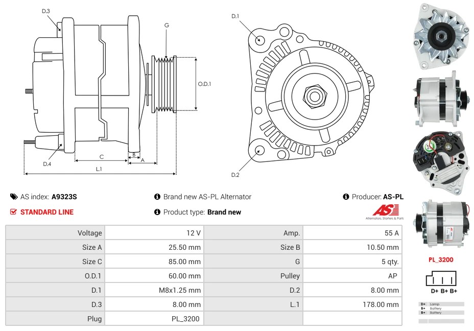 Nowy Alternator AUSTIN MONTEGO (XE) 2.0 Mayfair ROVER MINI Hatchback 1300 - obrazek 6