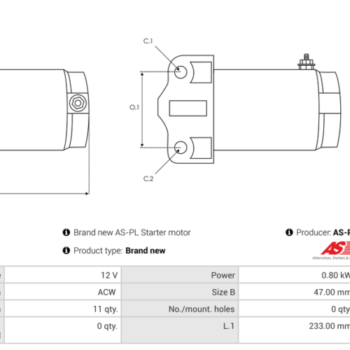 Nowy Rozrusznik CHRYSLER Engine FORCE 357F FORCE 504 ETNYRE Engine