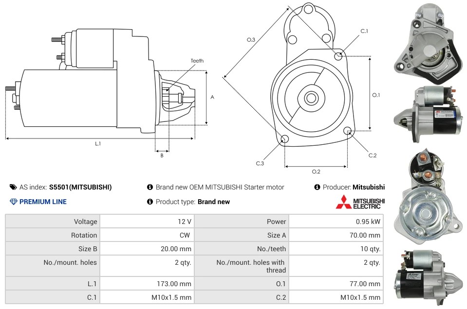 Nowy Rozrusznik NISSAN MICRA IV (K13K, K13KK) 1.2 NISSAN NOTE (E12) 1.2 LPG - obrazek 5
