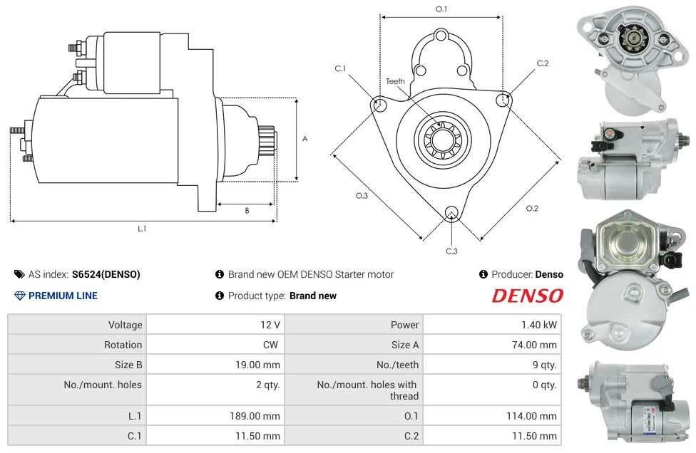 Nowy Rozrusznik TOYOTA 8FGC 55U 3.7 TOYOTA 8FGCU 15 2.2 TOYOTA 8FGCU 18 2.2 - obrazek 5